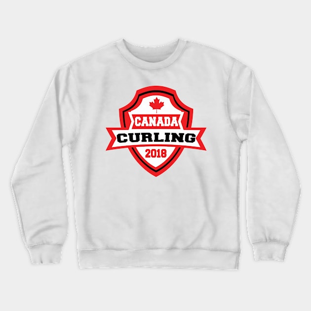 Team Canada Curling 2018! Crewneck Sweatshirt by OffesniveLine